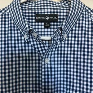 Beverly Hills Polo Club | Casual Shirt | Mens | Large | Blue & White